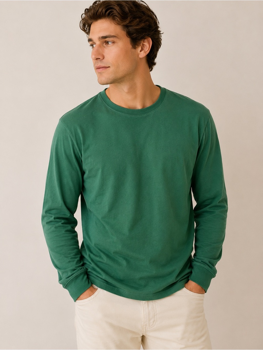 BP Men’s Long Sleeve T-Shirt sz M Kelly Green NEW # H520